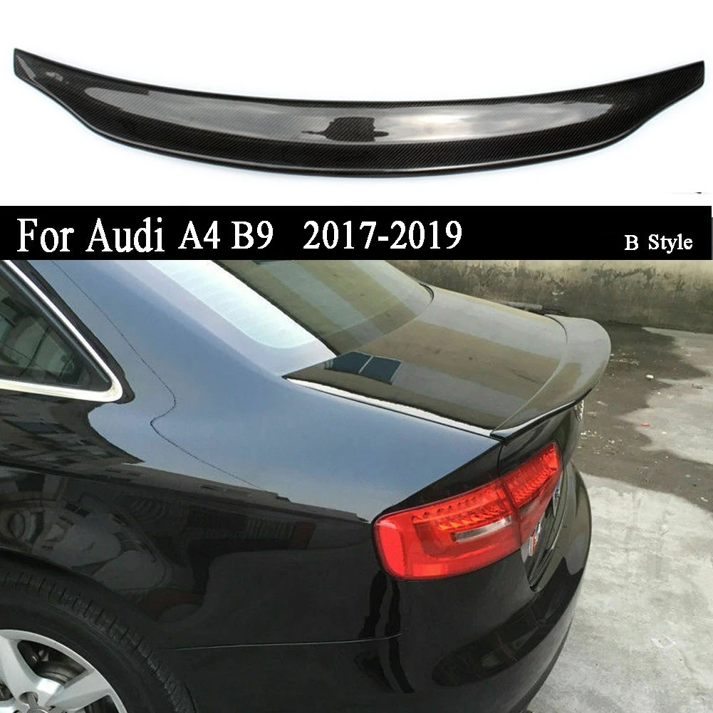 Задний спойлер для багажника Audi A4 B9 2017 2018 2019 из углеродного волокна - купить по