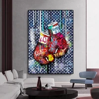 boxing gloves modern pop art canvas painting fashion luxury poster print abstract wall art picture for living room home decor