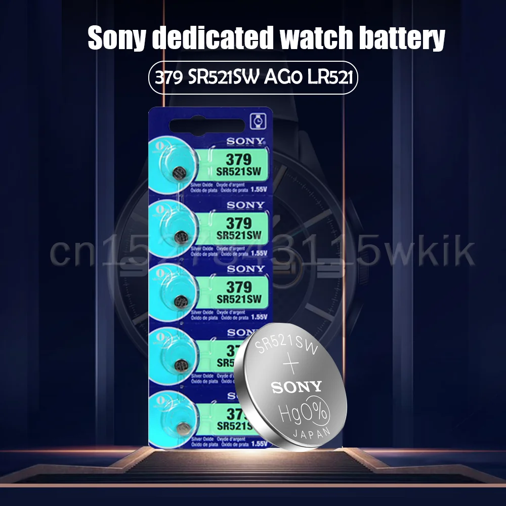 20PCS Original SONY 379 SR521SW AG0 D379 SR63 V379 1.55V Silver oxide Button Coin Cell Batteries For watch toy MADE IN JAPAN | Электроника