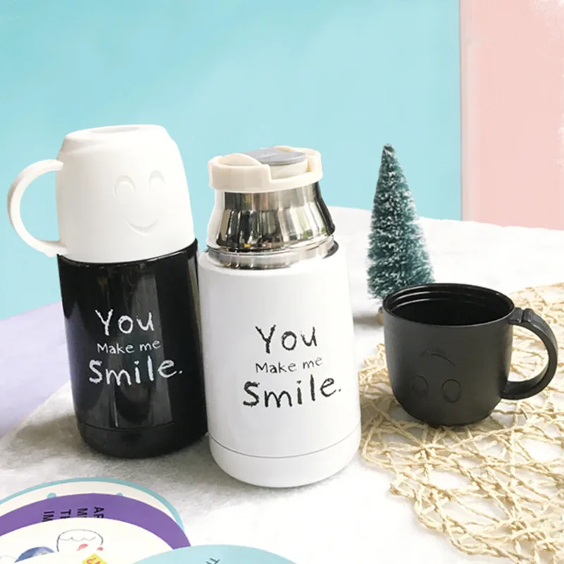 210 мл мультяшный термос из нержавеющей стали вакуумная колба чашка бутылка с