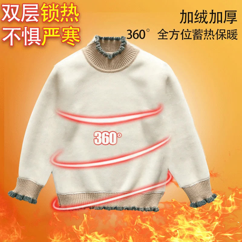 

Sweater Girls 2020 Winter Long Sleeve Thicken Warm Spring Knitted Baby Princess Sequin Sweater Pullover Tops 2-10 Years