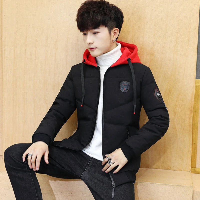 Новая брендовая зимняя куртка мужская 2019 теплое пальто приталенная Модная