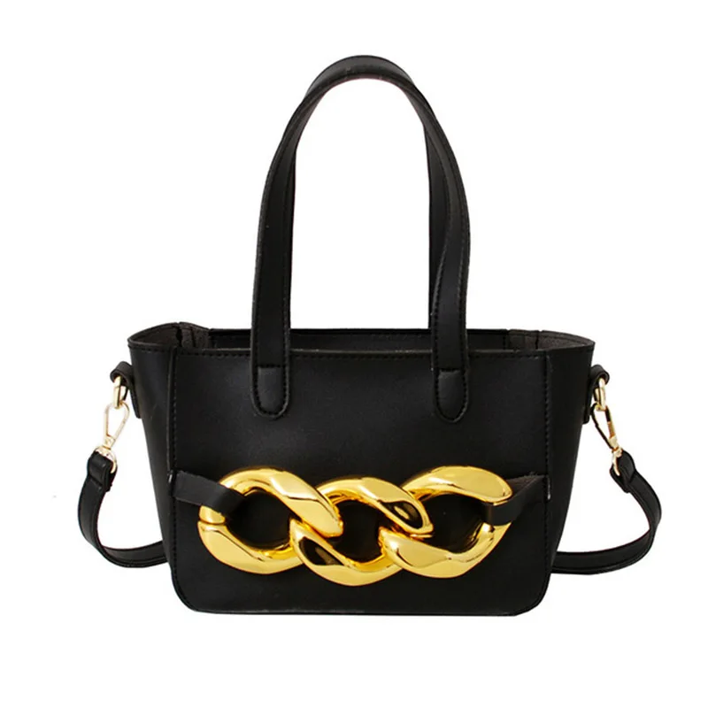 

Women Bag 2020 Tote Bags Ladies Bucket Handbag Inner bag Drawstring Design Thick Chains Women Crossbody Shoulder Purse Clutches