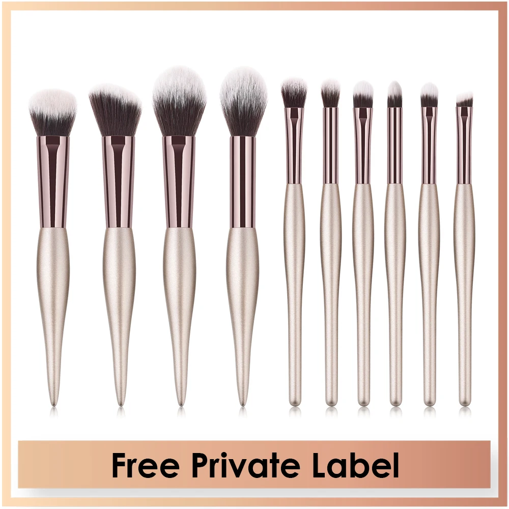 10pcs Makeup Brush Set Fashional Wooden Handle High Quality Customized Logo Makeup Tools Pro Cosmestic Brushes Beauty Sets