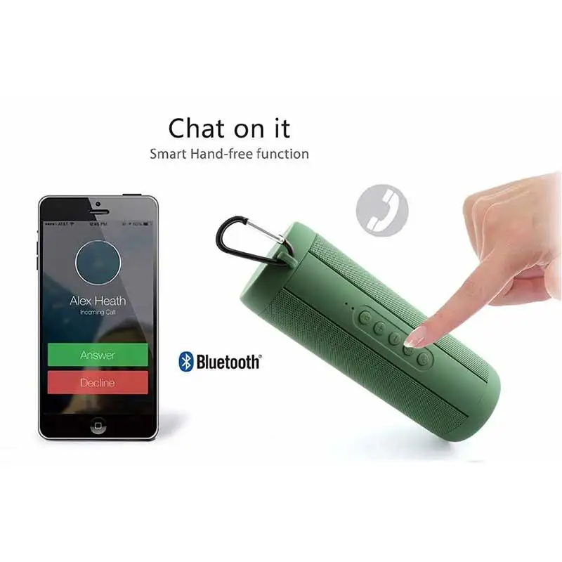 

Original T2 Wireless Bluetooth Speaker Waterproof Portable Outdoor Mini Column Box Speaker Support TF card Stereo HiFi Boxes