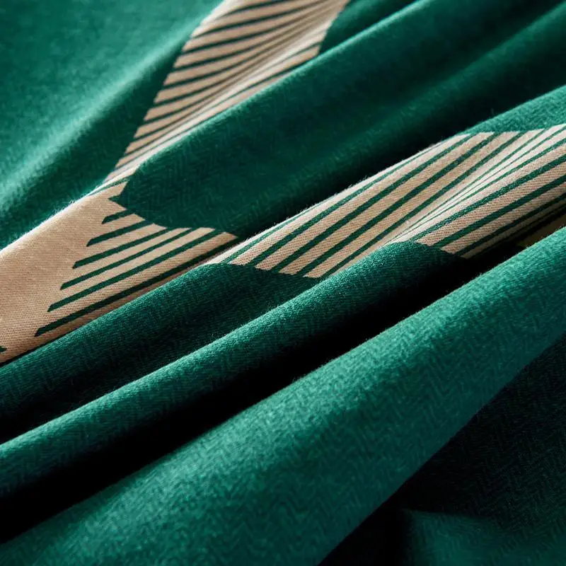 

43 green plaid 100% cotton Bed skirt Pillowcases Bed skirt Bed Cover 120x200cm/150x200cm /200x220cm 3pcs