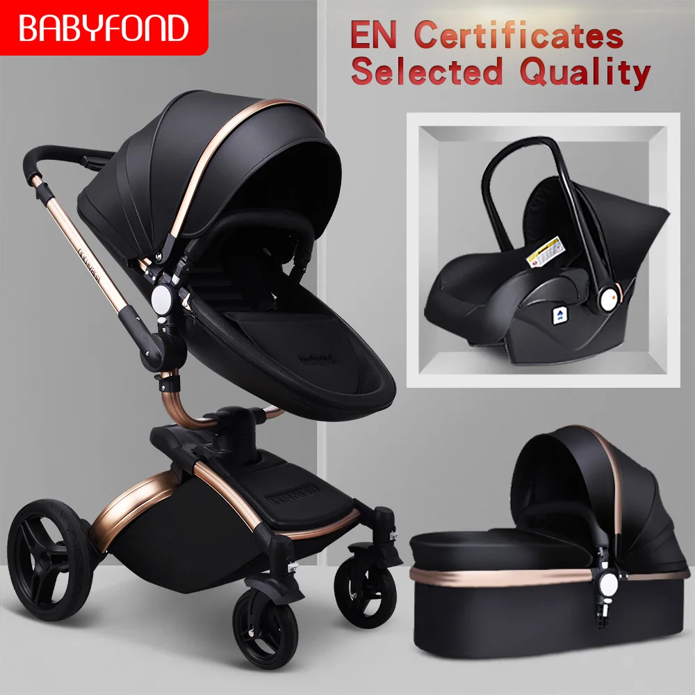 Babyfond No Tax Роскошная детская коляска 3 в 1 модная коляска в европейском стиле Отправка подарков