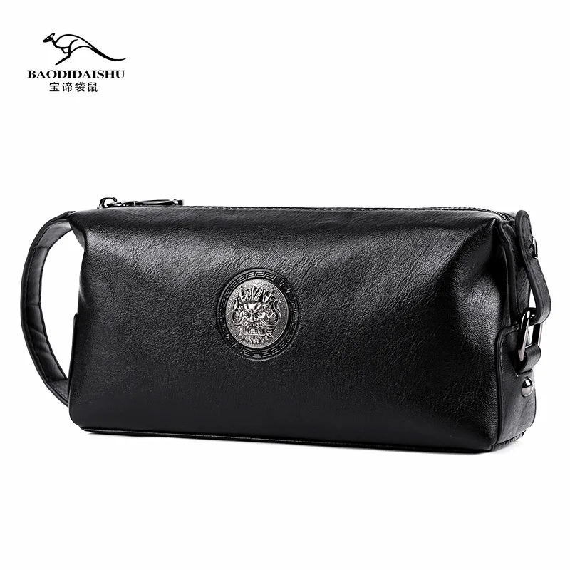 New Design Men's Genuine Leather Day Clutch Business Handbag  Male Travel Bag Big Capacity Tote for Man