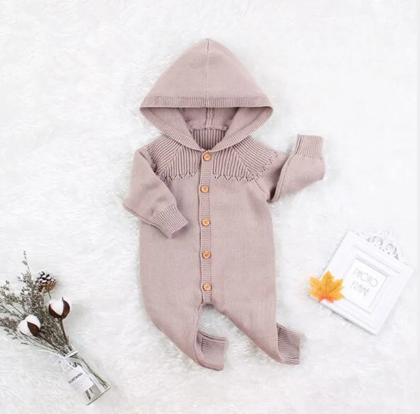 Трикотажный Осенний комбинезон для новорожденных мальчиков и девочек хлопковый