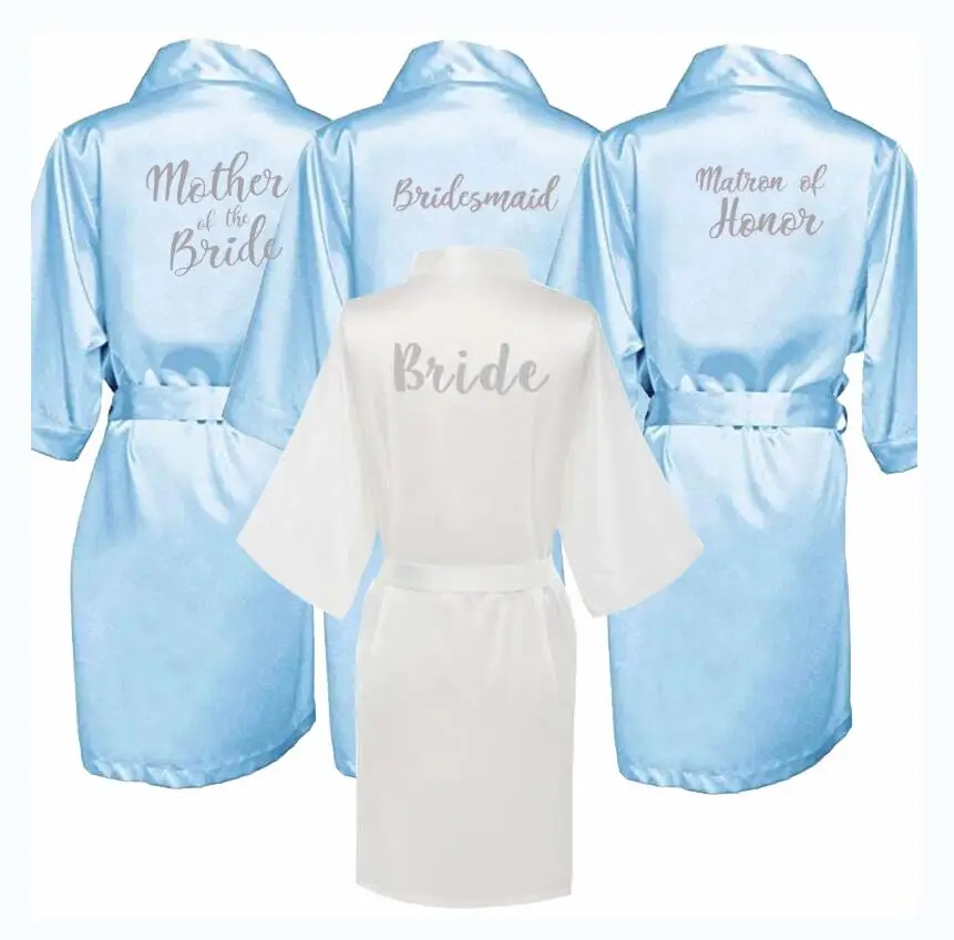 Халат кимоно Женский атласный свадебный подарок для матери невесты и подружки