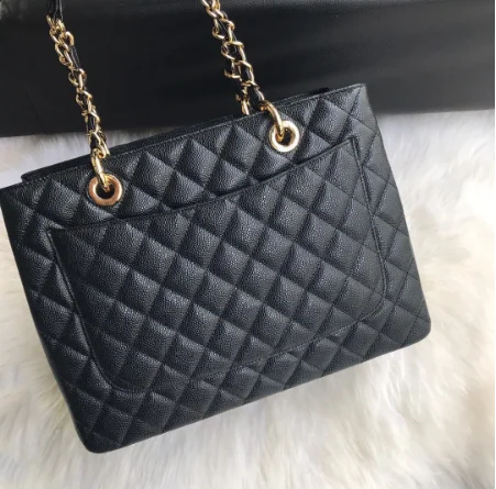 

Large capacity women's handbag fashion women's shoulder bag high quality caviar real leather bag square stripe chain women's bag