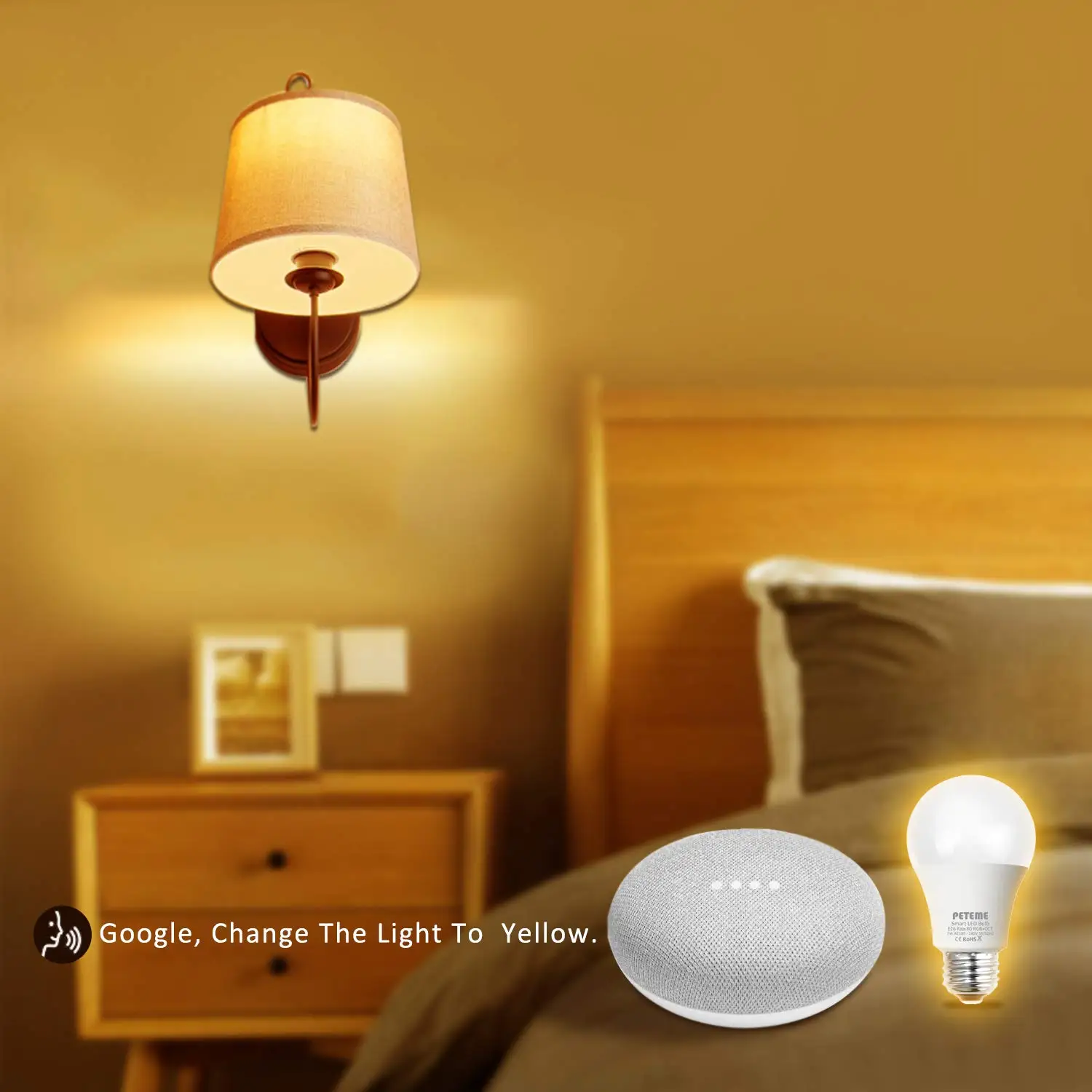 SGOE светодиодный светильник e27 110 В 220 умный дом rgb smart life app 7 Вт 2700 к 6500 кровать Alexa и