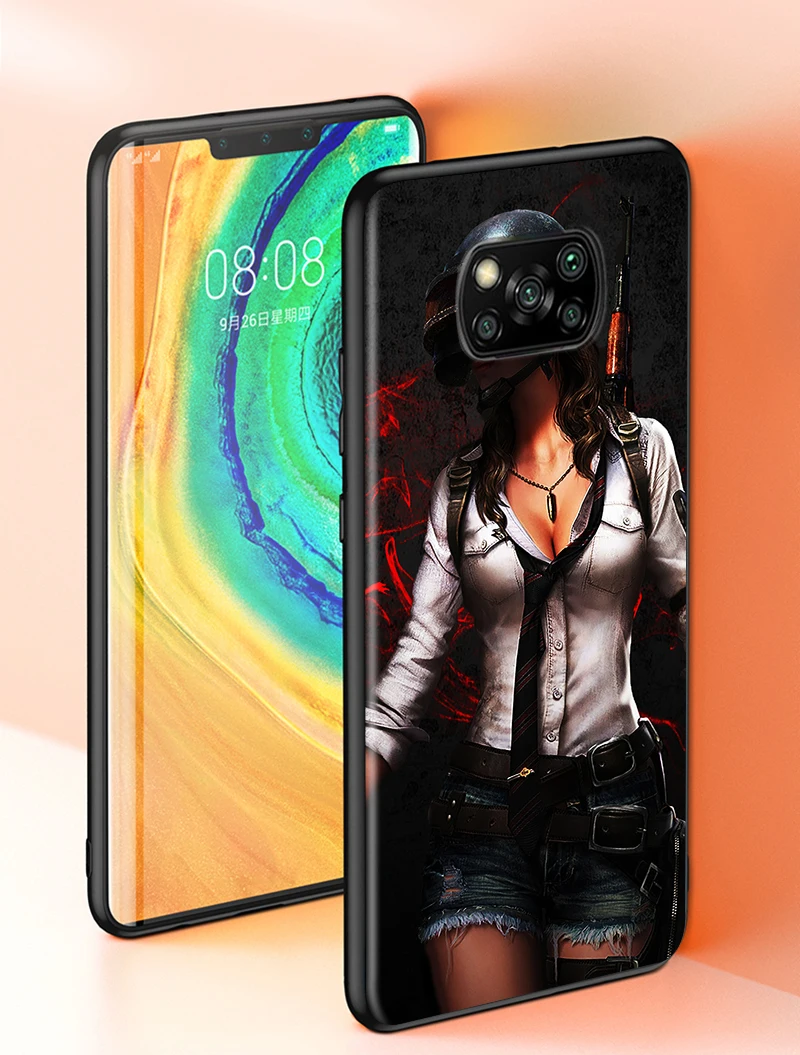 hot pubg game for xiaomi poco x3 nfc x2 m3 m2 f2 pro c3 f1 a2 lite a1 mix3 play silicone soft black phone case free global shipping