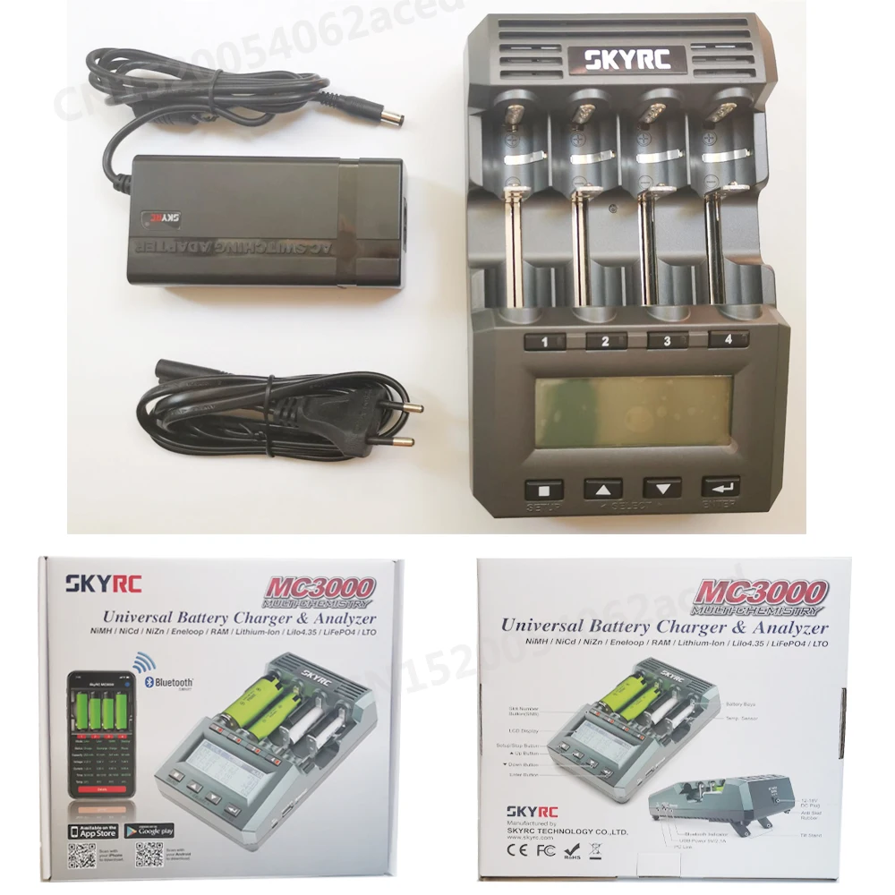 original skyrc mc3000 battery charger bt smart app pc control multi chemistry universal led screen nimh nicd li ion lifepo4 aaa free global shipping