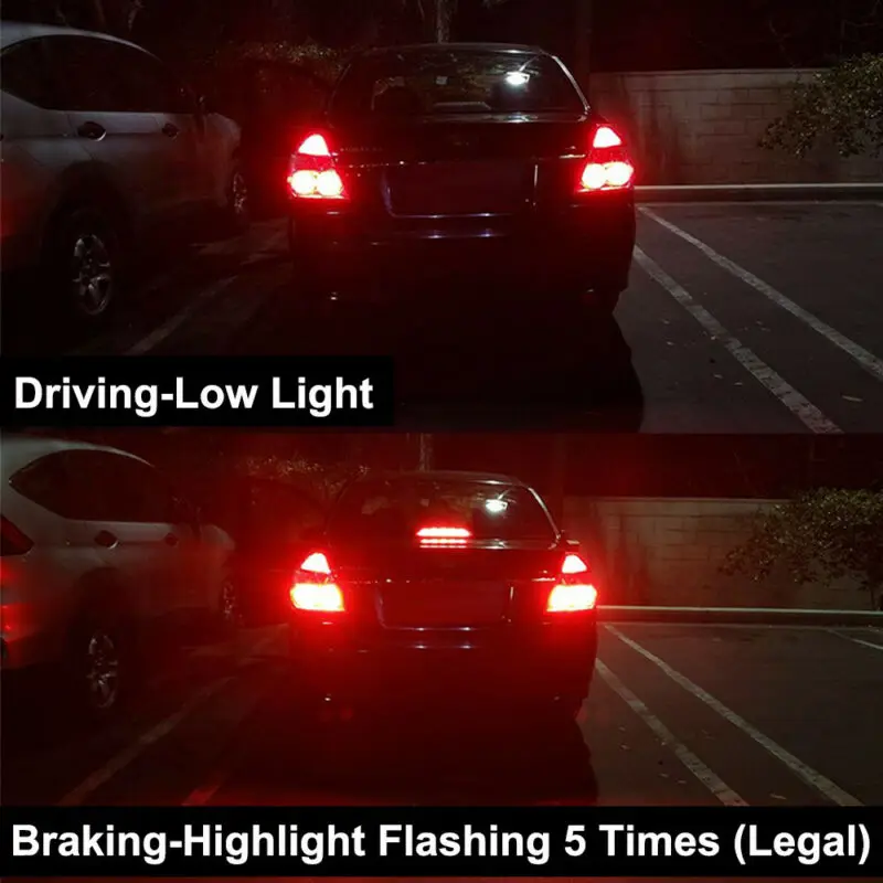 

1157 Tail Blinking Light Accessory LED Red 1000k Stop Bulbs Tail Blinking Light