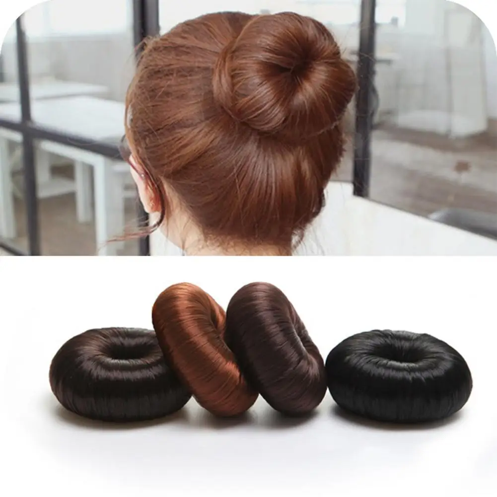 

Hair Bun Maker Hair Ring Good Elastic Hairstyle Fixing Resin Wigs Hair Donuts for Women Styling Tools Accessories