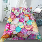 Дома класса люкс 3D фотографический фон с пасхальными яйцами принт 23 шт. удобные постельного белья с пододеяльником и наволочками с узором из комплекты Queen и King EUUSAU Размеры