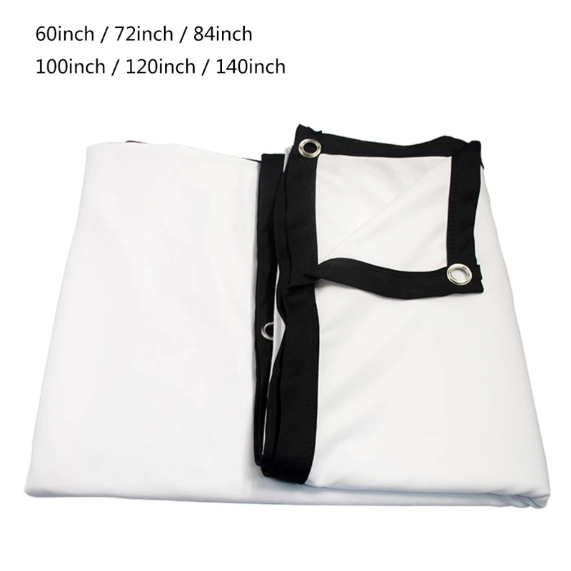 

Portable Projector Screen Reflective Projection Curtain Highly Increase Brightness Eyes Protection Indoor Home Movies