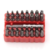 33pcs security bit set with magnetic extension bit holder tamper star screwdriver bits set hollowsolid tips screw special head