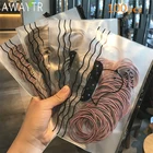 Лента для волос женская, 100, шт.пакет, 5 см, эластичная, трикотажные резинки для волос