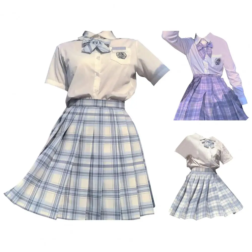 

Plaid Summer Women Skirt College Style with Skirt Belt Colorful Women School Uniform Skirts for School Cute Sweet Girls