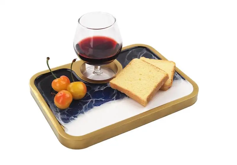 

DIY Crystal Epoxy Resin Mold Breakfast Tray Dinner Plate Mirror Silicone Mold For Resin Resin Art Home Decoration