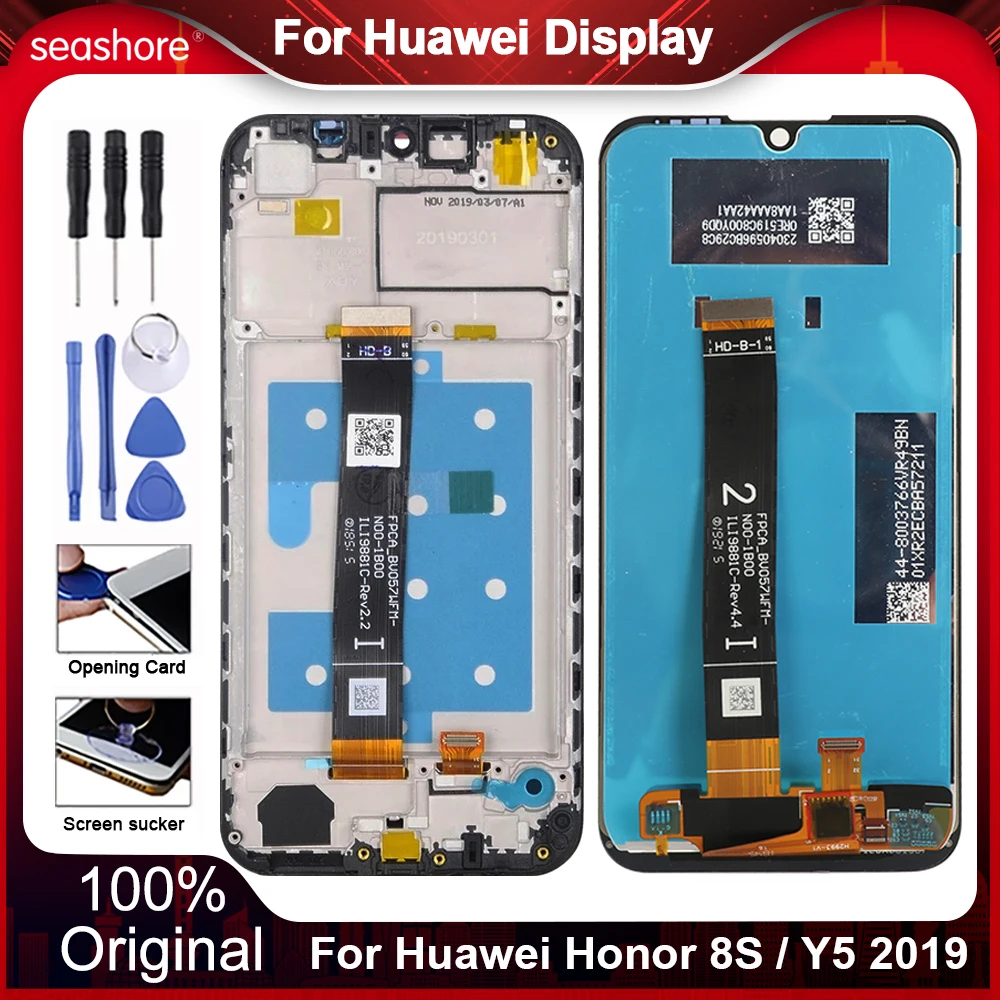 Pantalla t&aacute;ctil Original para Honor 8S, repuesto de digitalizador LCD para Huawei Y5 2019, Play8, pieza de BKK-LX2-0