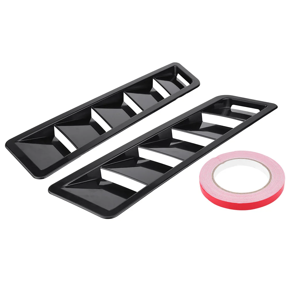 

1 Pair of Side Window Louver Scoop Vent Cover Trim Universal 17X5 Inch