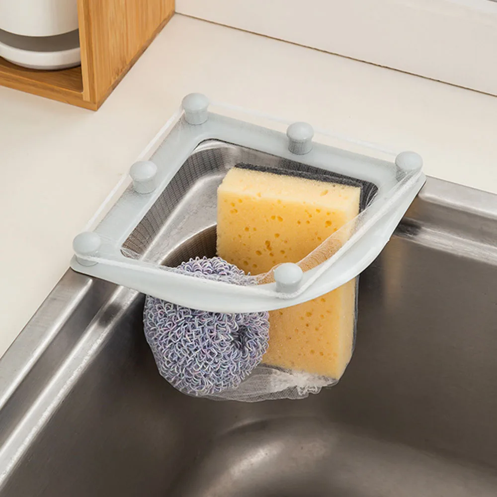 

Kitchen Triangular Sink Strainer Drain Vegetable Fruit Drainer Basket Suction Cup Rack For Kitchen Storage Sink Filter Shelf