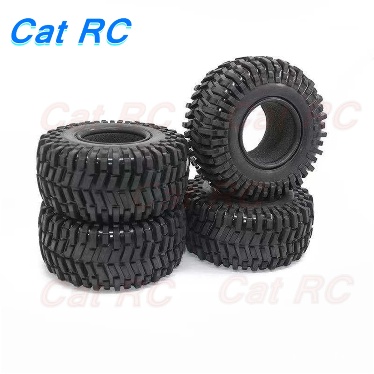 

4pcs 2.2 Inch Rubber Tyre Rock Wheel Tires For 1/10 RC Crawler Car TRX4 SCX10 RBX10 D90 90046 catRC