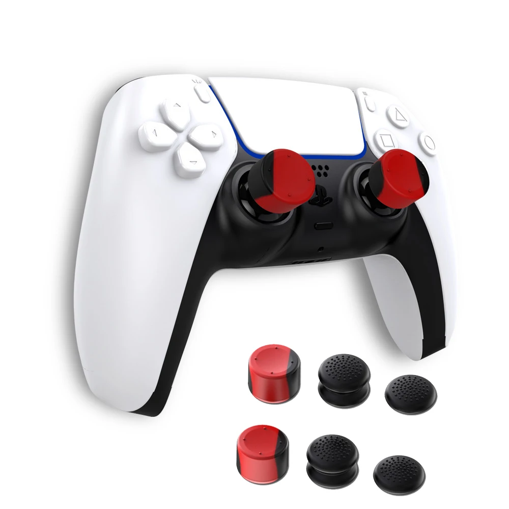 

6PCS Thumbstick Grip Cover Case for PS5 Controller Accessories Silicone Thumb Stick Grip Cap For Sony PlayStation 5 PS 5 Gami