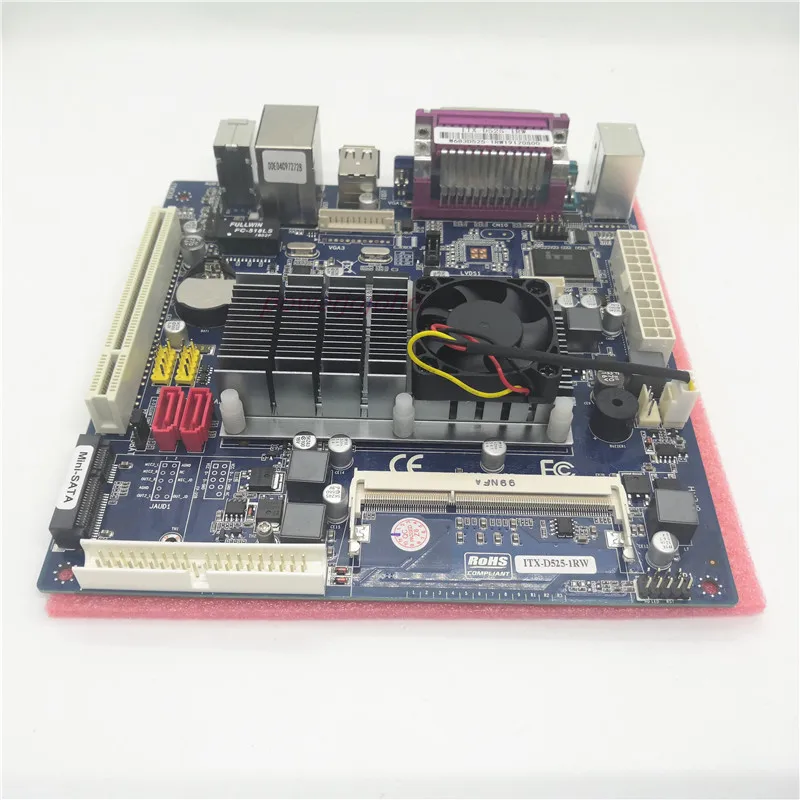 Материнская плата Atom D525 mini-itx встроенный двухъядерный процессор для POS-аппарата