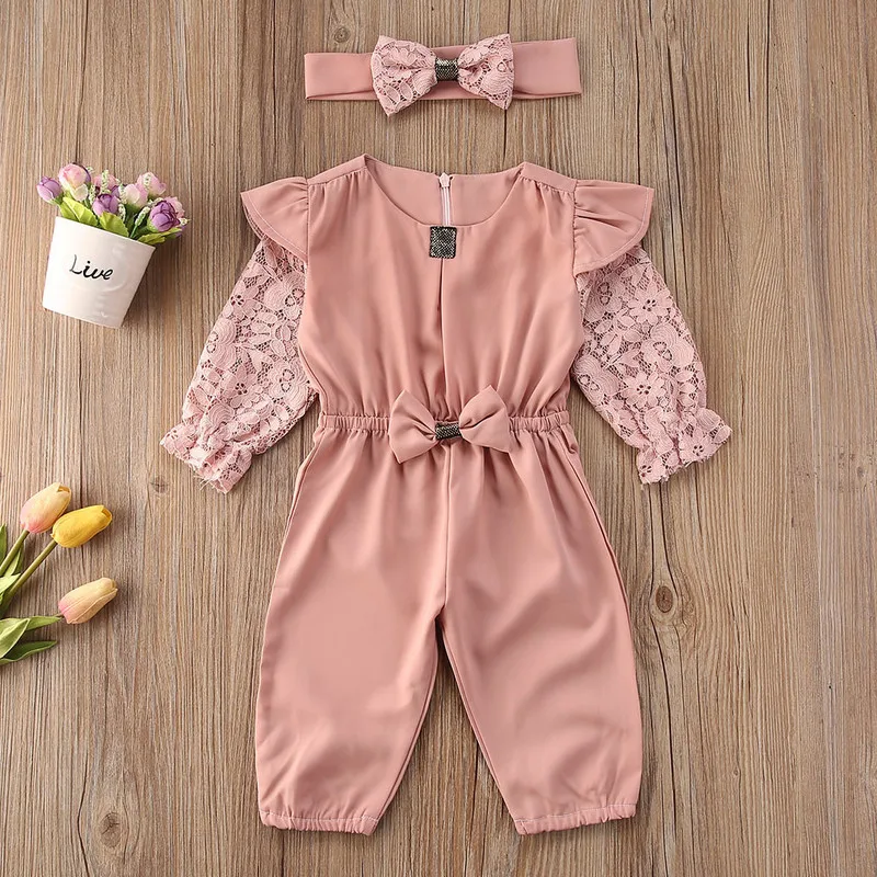 2 шт. детский кружевной комбинезон с длинным рукавом|Ромперы| |