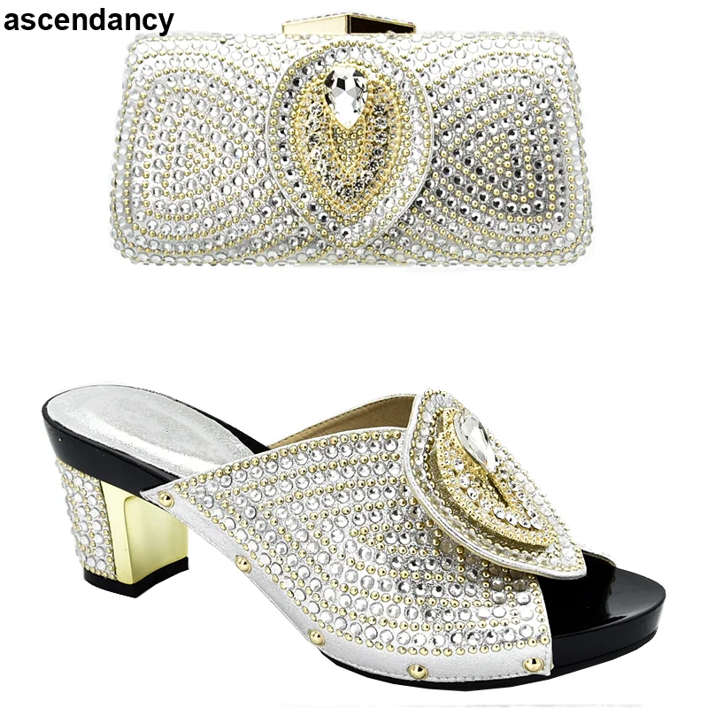 2019 комплект из туфель и сумочки в тон для вечеринок женщин женские туфли на