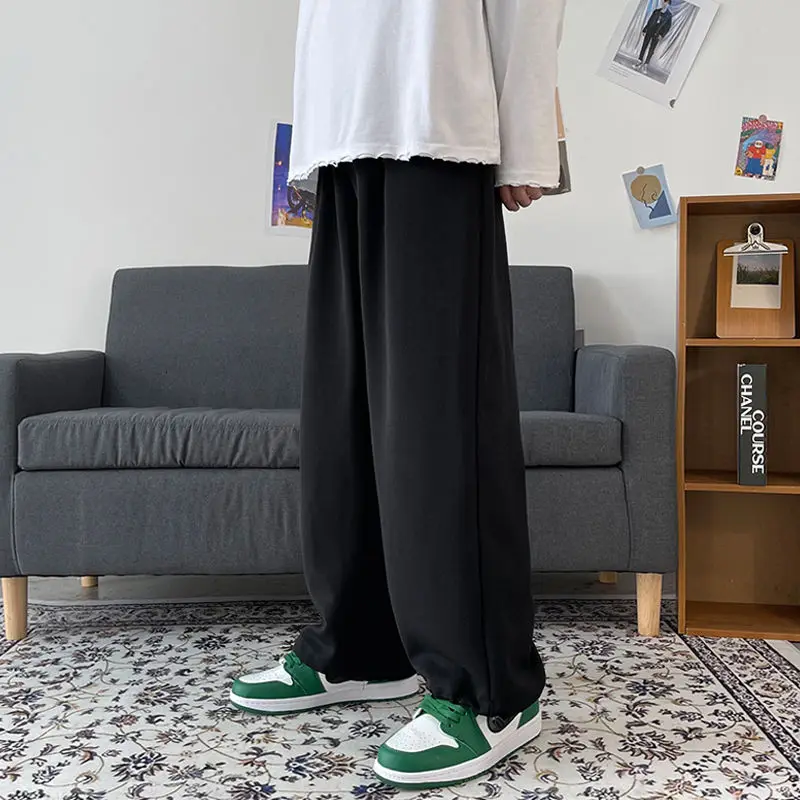 

Spring Wide-leg Pants Men's Fashion Casual Sweatpants Men Streetwear Loose Hip-hop Straight-leg Pants Mens Joggers Track Pants