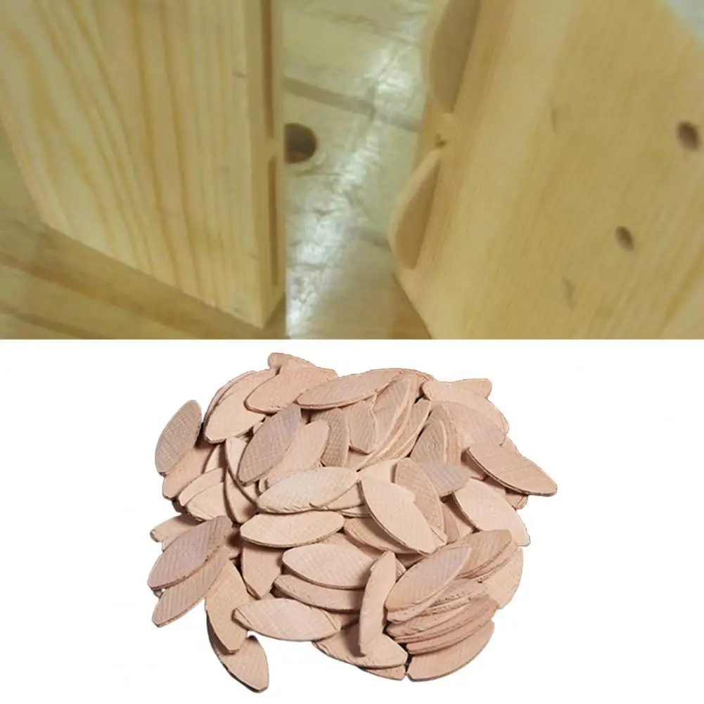 

100pcs/set DIY Durable Home For Woodworking Model Strength Stability Easy To Install Wood Biscuits Joiner Connection Plates Tool