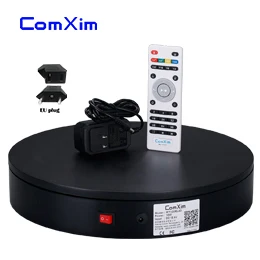 Black with EU plug ComXim удаленного Управление Скорость, направление, MT320RL60 32 см 360 градусов фотографии Электрический поворотный, вращающийся проигрыватель, дисплей стенд - Цвет: Black with EU plug