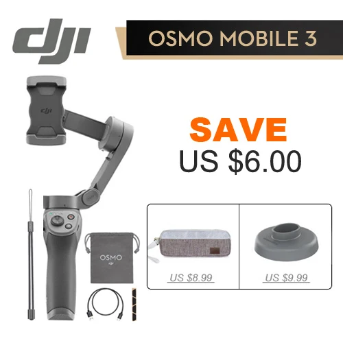 DJI Osmo Mobile 3 Combo 3-осевой Ручной Стабилизатор складной портативный шарнирный держатель стабилизатор для смартфона управление жестами - Цвет: OM3 Combo A