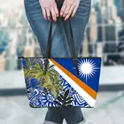 Женская сумка-тоут FORUDESIGNS, большая Повседневная сумка на плечо, полинезийские Маршалловы Острова, с Гавайскими пальмами