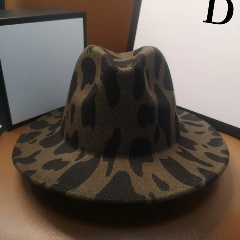 Фетровая шляпа HT268 женская утолщенная двухсторонняя ковбойская Панама с