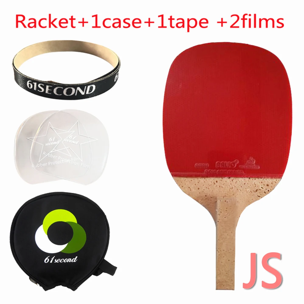 JS with case Оригинальная профессиональная ракетка для настольного тенниса Galaxy Yinhe 988 с Palio CJ8000 BIOTECH 2-Side Loop type H36-38, японская ручка JS - Цвет: JS with case