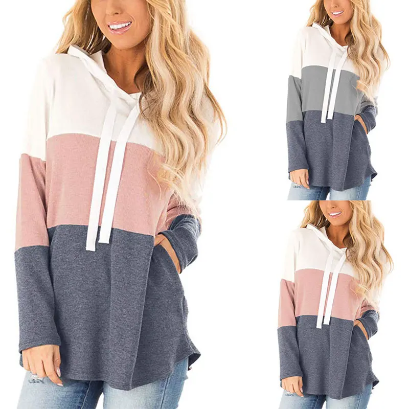 

Женские толстовки ZOGAA в стиле Харадзюку, повседневные свободные свитшоты с длинным рукавом и капюшоном, винтажные пуловеры в стиле пэчворк, ...