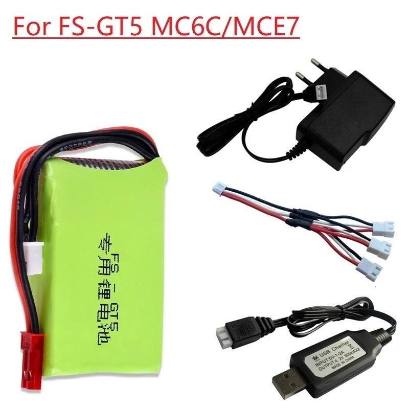 

2s 7,4 v Батарея для Flysky FS-GT5 MC6C/MCE7 2,4G 6CH передатчик 7,4 v 1500mah литий-полимерный Батарея + Зарядное устройство для пульт ДУ для дистанционно управляе...