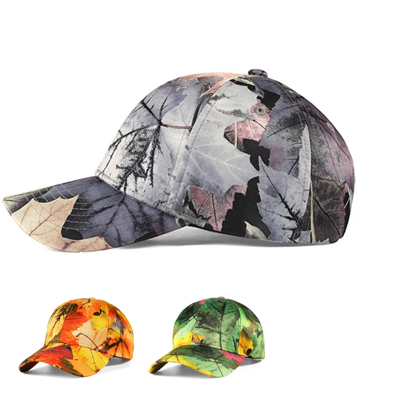 Бейсболка унисекс с принтом кленовых листьев Всесезонная дорожная дышащая Кепка
