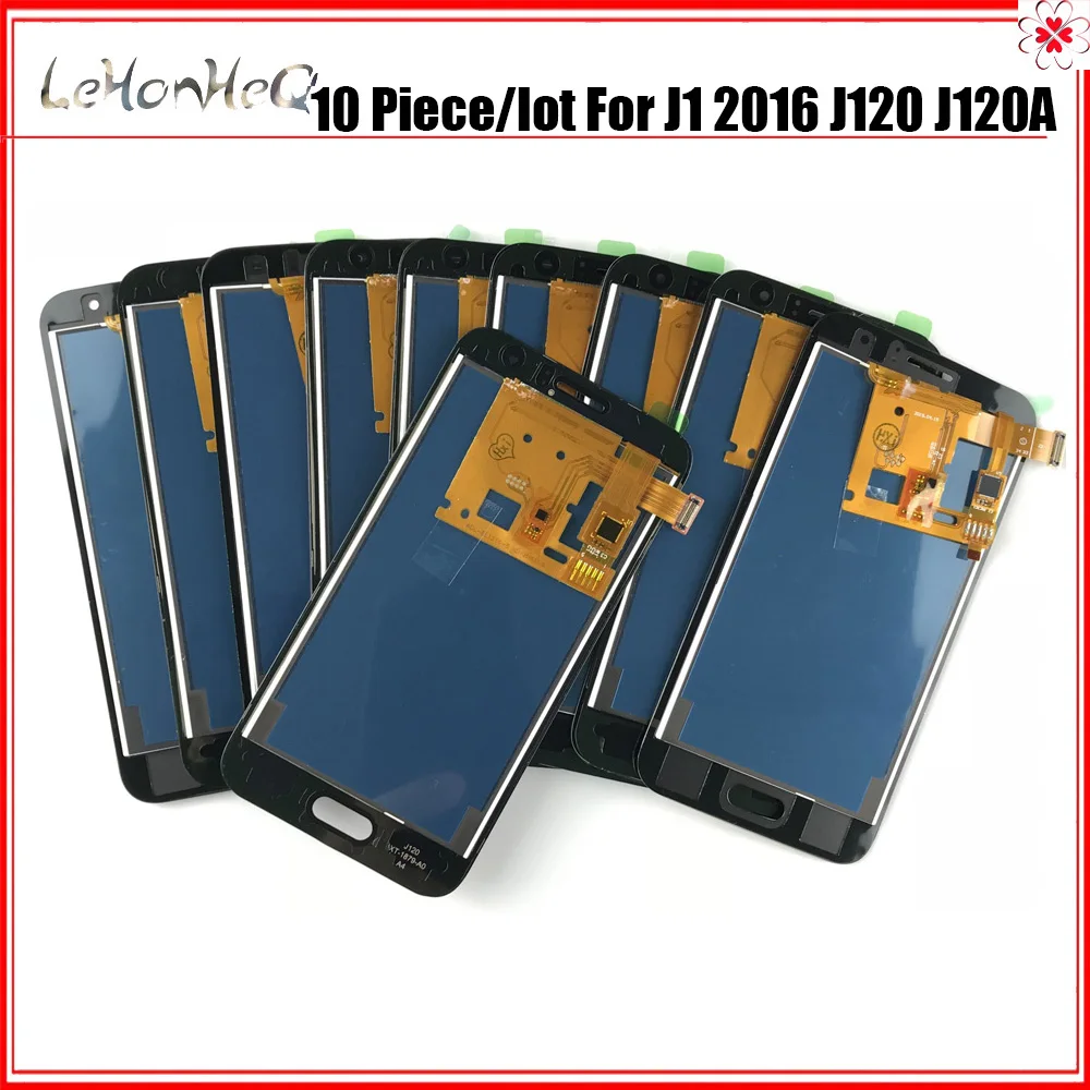 

10 Piece/lot 4.3" LCD For Samsung Galaxy J1 2016 J120 J120A J120H LCD Display Touch Screen Digitizer Assembly Adjust Brightness