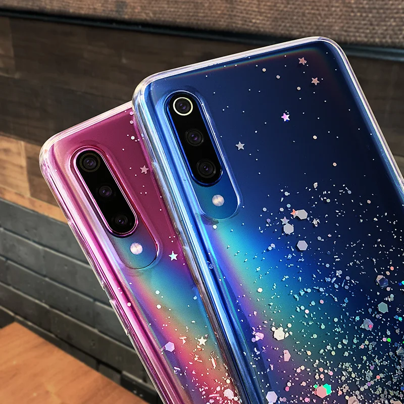 Прозрачный блестящий Мягкий чехол из ТПУ для HUAWEI P40 Lite E P20 P30 Pro New Mate 20 30 Y5P Y7P Y5 Y6 Y7 Y9