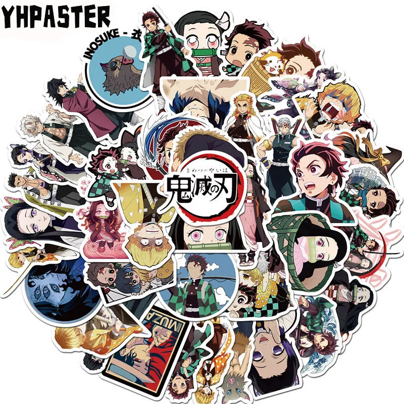 10/30/50 шт. аниме Demon Slayer Kimetsu No Yaiba стикер водонепроницаемый ПВХ скейтборд багаж