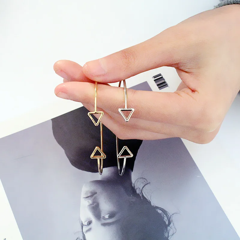 Женский браслет ювелирные изделия простые Треугольные металлические браслеты