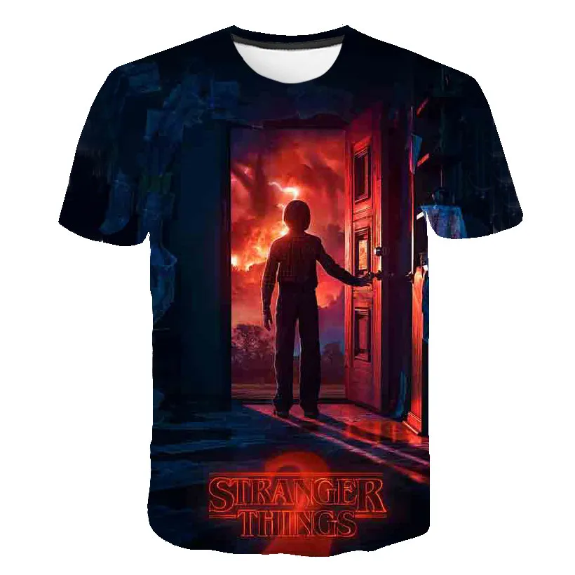 3D Футболка с принтом Для мужчин/Для женщин/Детские Stranger Thing s 3 футболка 3d футболка Stranger Thing футболка одиннадцати лет топы, футболки - Цвет: Asian size 5200