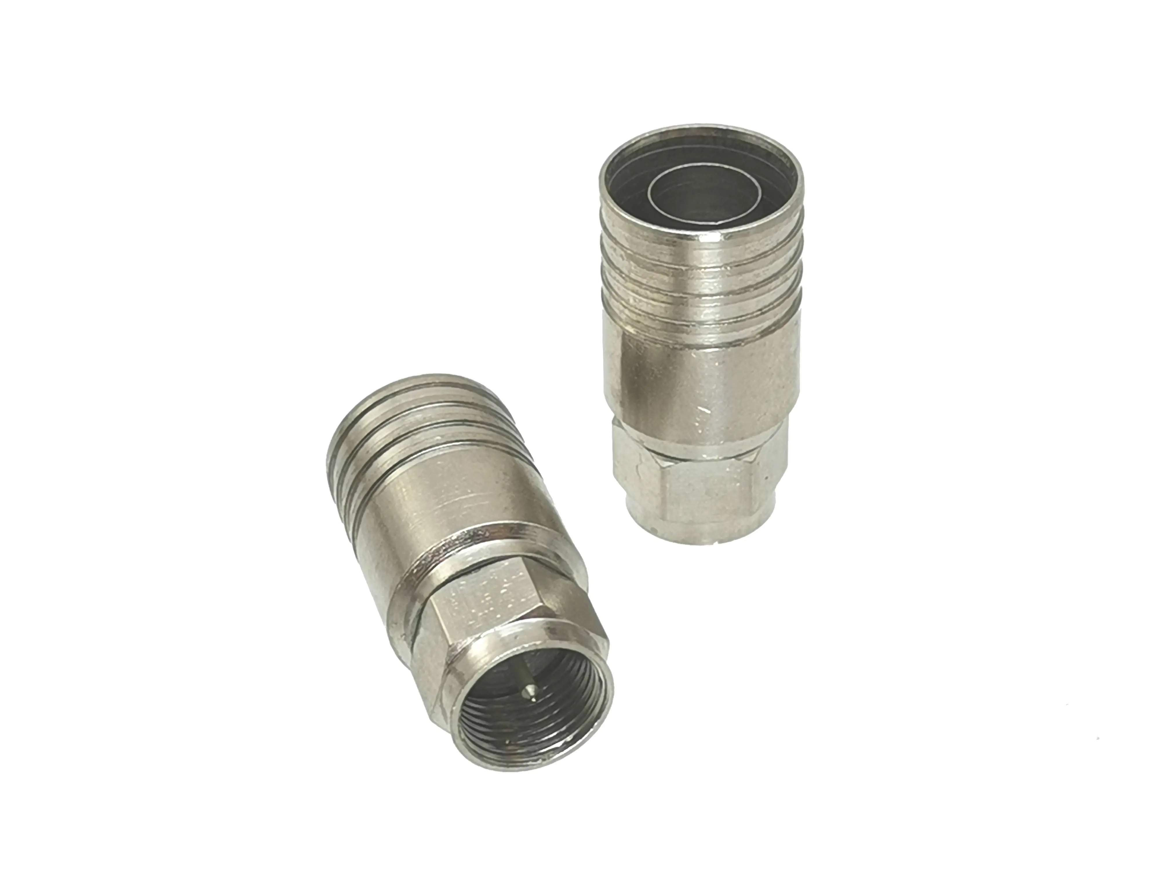Прямая ОБЖИМНАЯ штепсельная вилка F TV RG11 RF коаксиальный разъем|connector f|connector